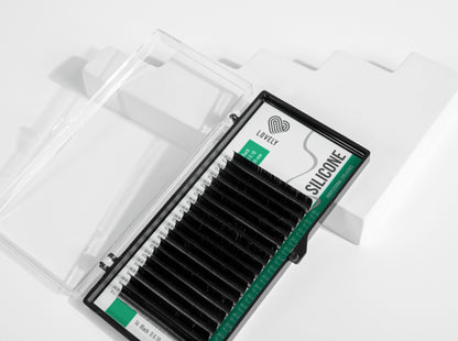 Eyelash extensions "Silicone" Lovely New - 16 lines - MIX Length (8-15mm)